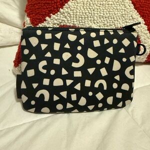 Dagne Dover black party /Geometric Patterned Black and Cream Women's Bag